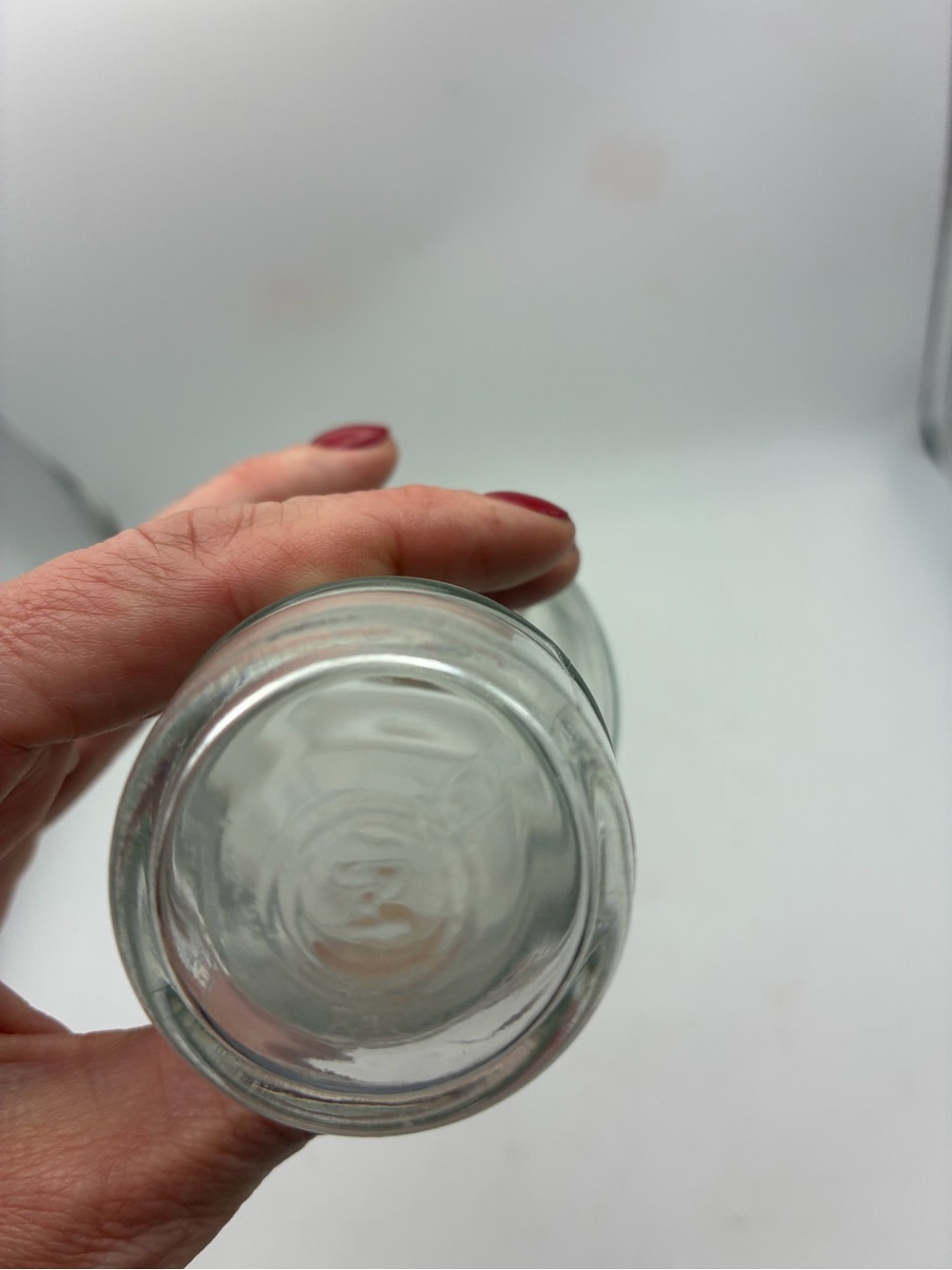 Vintage Clear Glass Rolling Pin Cork Stopper Hollow Water Filled Baking Kitchen - Picture 2 of 3